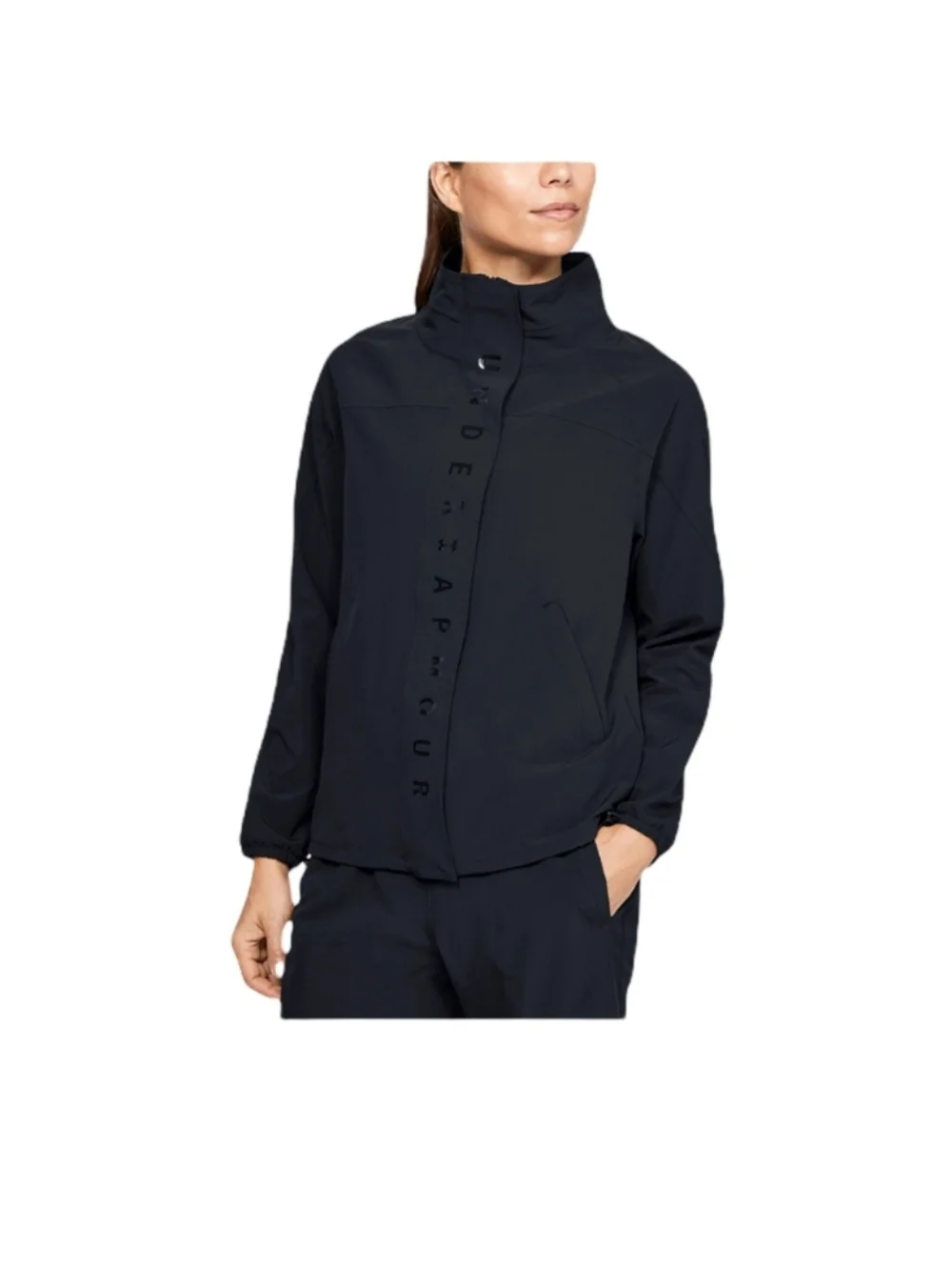 Under Armour Women's Black Athlete Recovery Loose Jacket Size Small - Picture 2 of 16